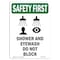 Signmission OSHA, 18" Height, Decal, 18" x 12", Portrait, Shower And Eyewash With Symbol, Made in USA OS-SF-D-1218-V-11365 - alternate 1